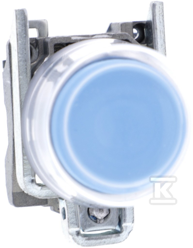Botão com capuz, azul, metálico - XB4BP61